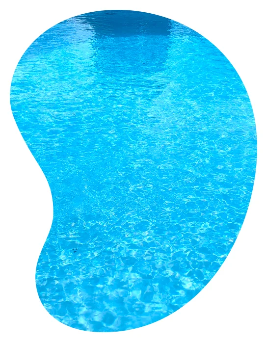 Clear blue pool water